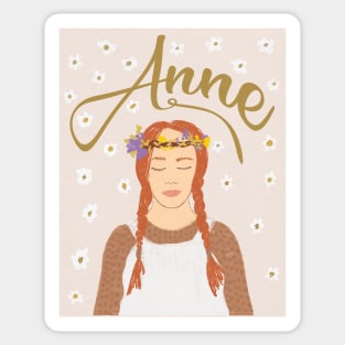 Anne with an E, ,Ae of Green Gables portrait Sticker